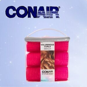 NWT Conair 9 Self Grip Extra Large Hair Rollers, Hair Curlers with Stora…